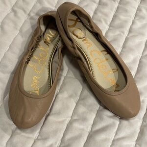 Sam Edelman tan nude leather ballet flats - sz 8.5